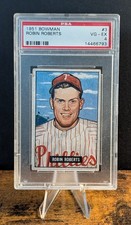 1951 Bowman - Robin Roberts #3  Phillies PSA 4