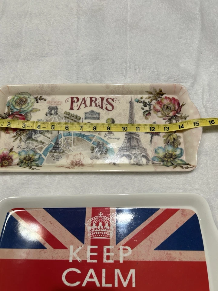 Two Decorative Plastic Trays:Makeup, Jewelry, Or Decoration - Image 2 of 4