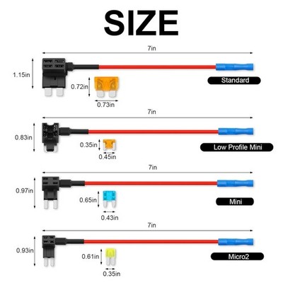 16 Pack 4 Types Fuse Tap Kit Fuses Adapter Jumper for Cars Trucks Boats