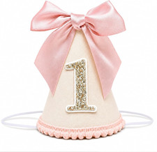 Sage Green 1St Birthday Hat - Adorable Felt Cone Crown for Boys  Girls  Perfec