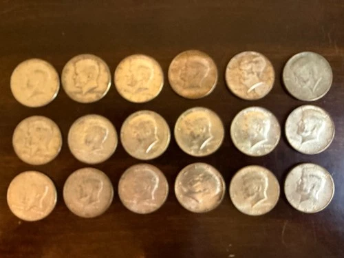 Lot of Eighteen (18) 1964 Kennedy Silver Half Dollars 90% Silver U.S. Coins