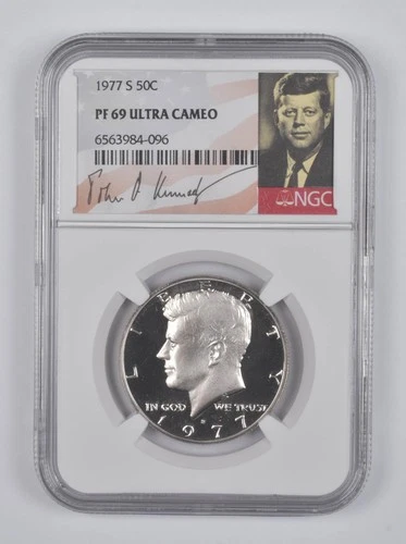 PF69 1977-S UCam Kennedy Half Dollar NGC Signature Lbl *7160