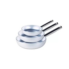 Pentole Agnelli set 3 padelle professionali, cm 32,36,40 alluminio 3 mm 99,5%