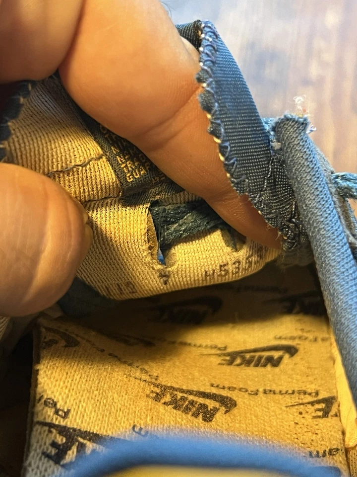 Waffle vintage Nike Internationalist tamanho 7 azul/dourado anos 80 feito nos EUA ÓTIMO - Imagem 2 de 4