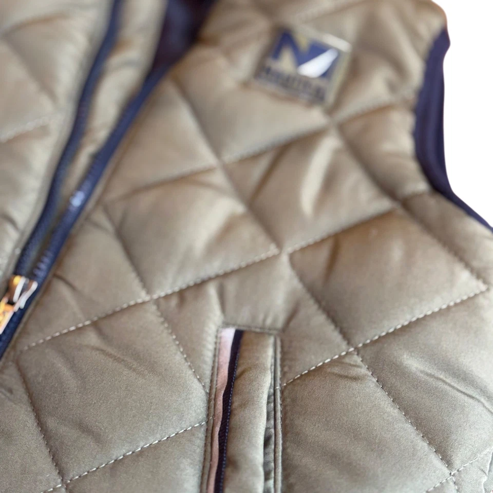 Chaleco acolchado Nautica Kids verde talla 2T cremallera completa parche con logotipo Foto 4 de 4