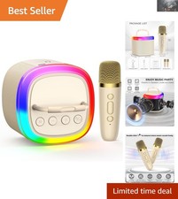 Mini Karaoke Machine for Kids - Portable Bluetooth Speaker with Microphone
