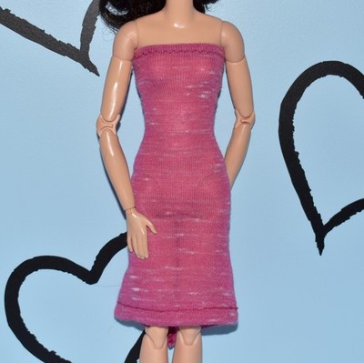 Pink w/ White Thread Thin Dress Outfit Fashion for Barbie - Read - CD5