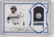 2019 Topps Definitive Collection Jumbo Relic Blue 6/20 Dee Gordon #DJRC-DG 8tj