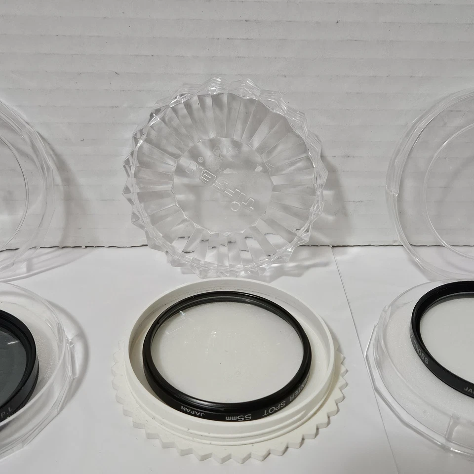 Lot 3 Camera Lens Quantaray 55mm C.P.L. & 6X-Cross & Teffen Center Spot  Japan - Image 3 of 4