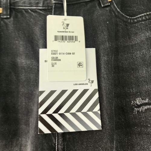 NWT Free People X Sandrine Rose Wide Leg Curve Jean Black baggy size 30 charbon - Picture 12 of 12