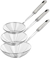 AbseihlöFfel Sieb 3 StüCk Edelstahl 19,5-13,5 Cm KüChensieb Mit Langem Griff