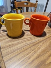 Lot Of 2 Fiesta Mugs/ Cups Yellow And Orange
