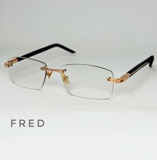 Fred Move Evo F4 Eyeglasses Gold 24k Plated 55-140 Rimless Hand made in France