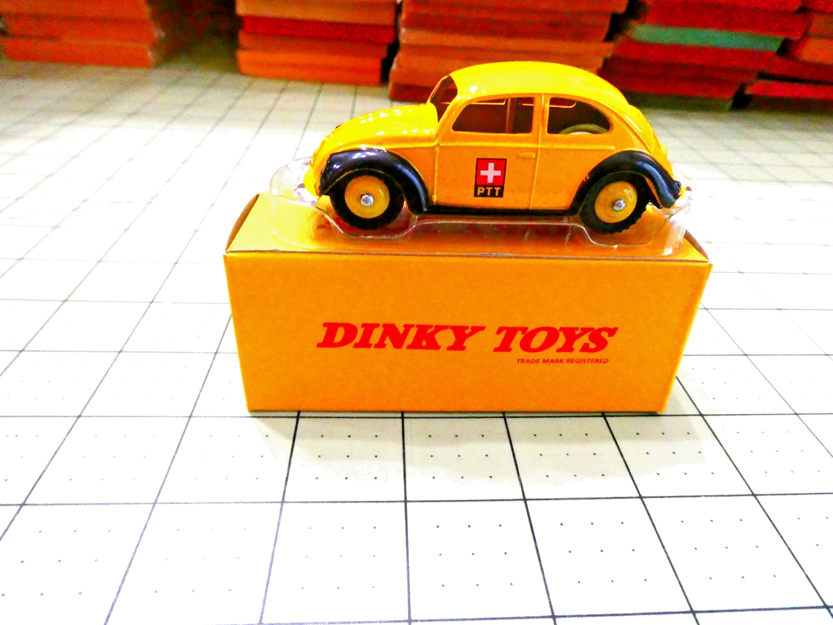 MINT REPRODUCTION DINKY #262 SWISS POSTAL VOLKSWAGEN WITH BOX-VERY