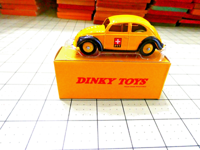 MINT REPRODUCTION DINKY #262 SWISS POSTAL VOLKSWAGEN WITH BOX-VERY