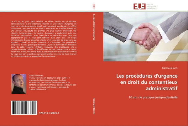 Frank Zerdoumi | Les ProcéDures D'urgence En Droit Du Contentieux Administratif-image