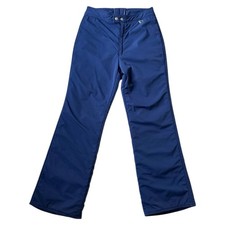 VTG 70s Obermeyer Knit Ski Pants Nylon Blend Bootcut Mens 36 Navy Hong Kong
