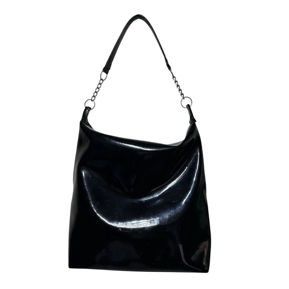 608 00s archivo Comme Des Garcons bolso cadena unisex raro negro PVC Foto 2 de 4
