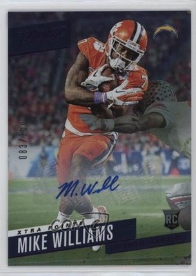 2017 Prestige Xtra Points Purple Signatures Mike Williams Rookie Auto RC 7uo