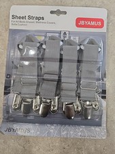 JBYAMUS Bed Sheet Straps Easy to Install Sheet Straps Fitted Sheet Clips Adju...
