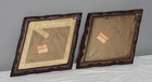 Vintage Mid-Century Turner Wall Accessory Pair Diamond Wood Frames Floral Prints — photo 6