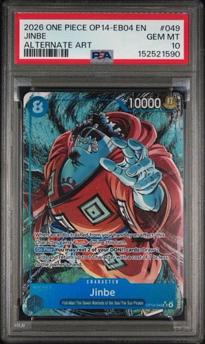 Jinbe (Alternate Art) graded PSA 10 for sale on eBay