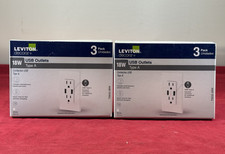 2 Leviton 3-Pack 15 Amp Tamper Resistant Duplex Outlets - White