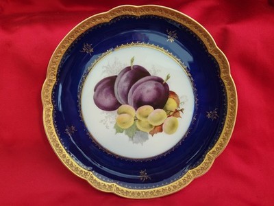 Rosenthal antique hand-painted fruit plate, Selb-Bavaria Germany, Handmalerei