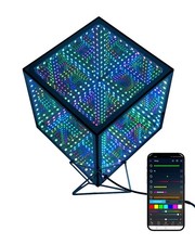 Infinity Mirror Hyper Cube LED Light, RGB Gaming Room Decor, 8Inches