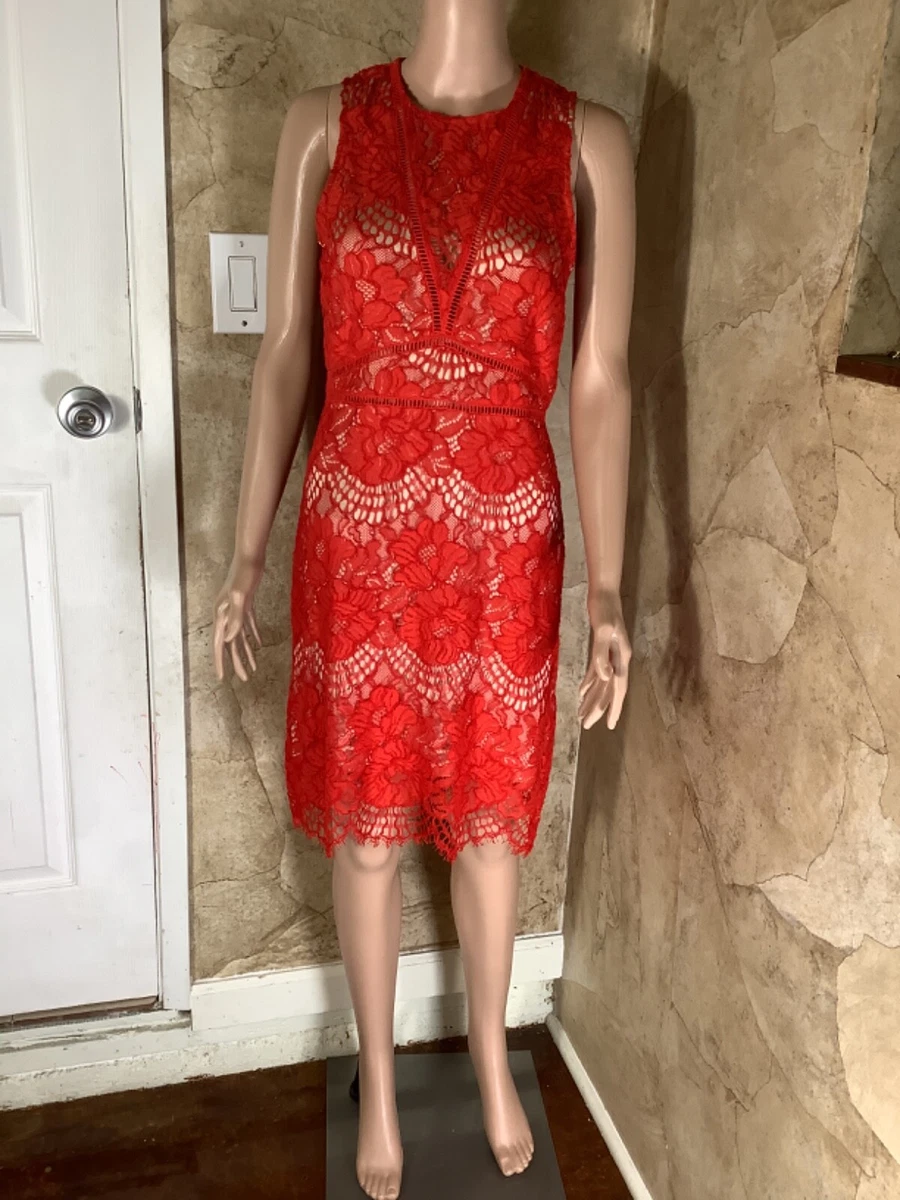 H&m red dress clearance lace