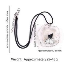 Healing Chakra Crystal Crave Pendant Necklace Druzy Irregular Quartz 45CM Rope