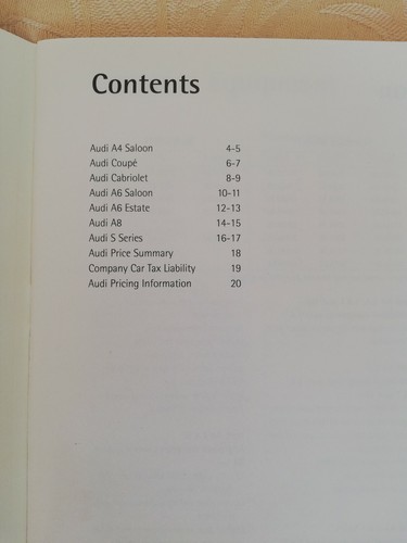 Audi price lists, 1995 and 1996 model year - Picture 6 of 6
