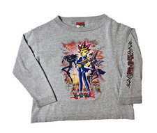 Yu Gi Oh Vintage 1996 Gray Long Sleeve Anime Yugi Graphic T Shirt Boys Large L