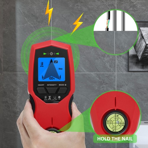 MICMI 7-in-1 Stud Finder & Wall Sensor With LCD – Detects Moisture, Metal, Live Wire