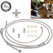 Front Steel Braided Brake Line Kit 3 Line 2 Fits Yamaha Banshee 350 1987-2015