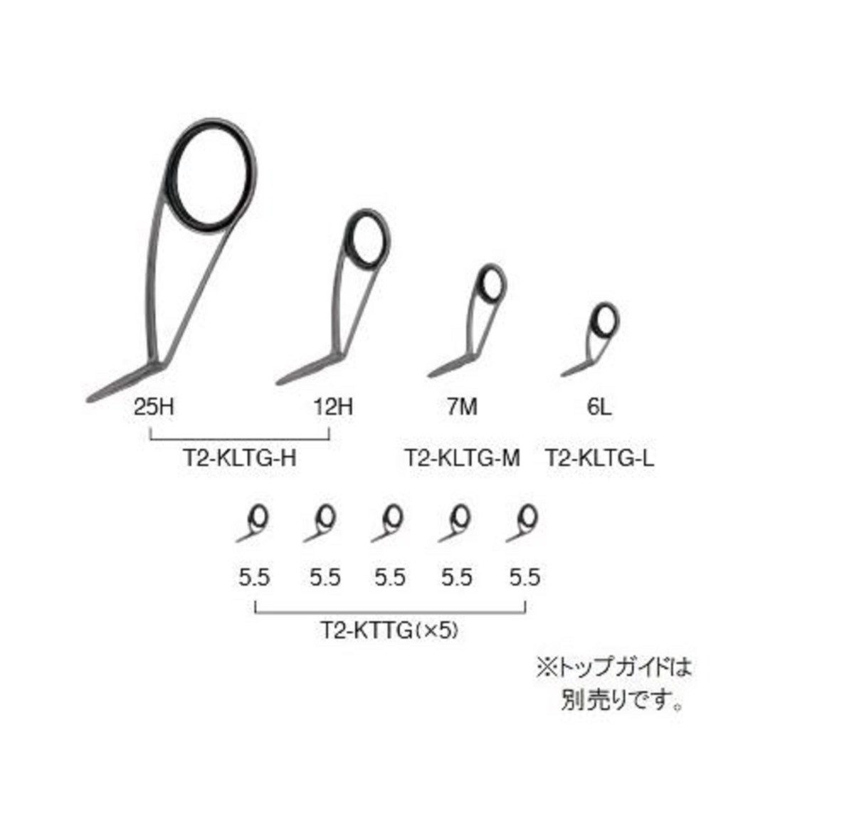 Fuji Titanium TORZITE Rod Guides Set T2-KLTG25H9 Suggested
