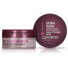 GIOVANNI 2chic Ultra Sleek Hair Styling Wax - Brazilian Phyto-Keratin & Moroccan
