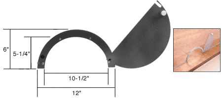 Bronze Anodized Semicircular Design Ticket Window with 10-1/2" x 5-1/4" Opening - Picture 2 of 3