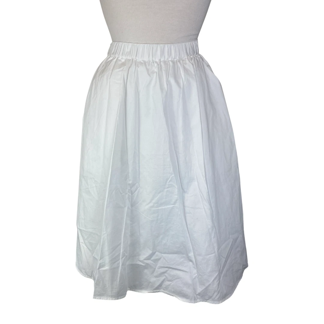 Madewell white A- line 100% cotton skirt size UK6/US2