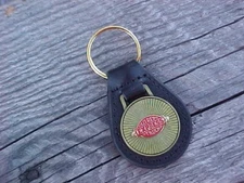 DODGE LIL RED EXPRESS TRUCK GOLD LEATHER KEY FOB NOS CUSTOM-MADE HIGH-QUALITY
