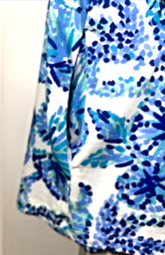 Lilly Pulitzer Girls Blues & White Romper Jaycee Oasis Size M (6-7) - Picture 5 of 6