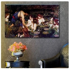 Hylas And The Nymphs by Waterhouse | Ready to Hang Canvas | Wall art picture