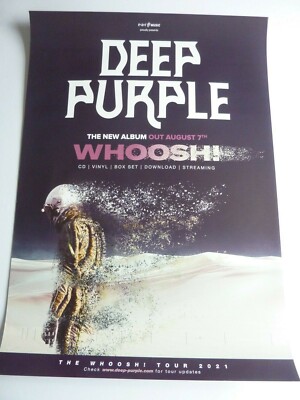 DEEP PURPLE WHOOSH  ORIGINAL  PROMOTIONAL POSTER NEW UNUSED