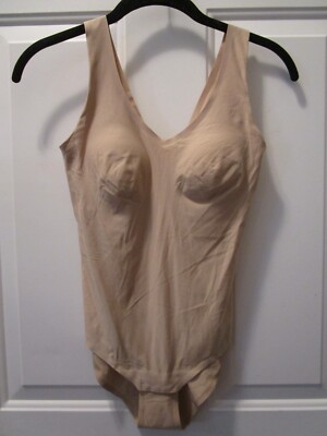 CHANTELLE SOFT STRETCH PADDED BODYSUIT IN NUDE SIZE XS/S    NEW