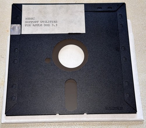 Xebec Siderware Installation & Support Utilities For Apple II DOS 3.3 - 5.25” - Picture 2 of 3
