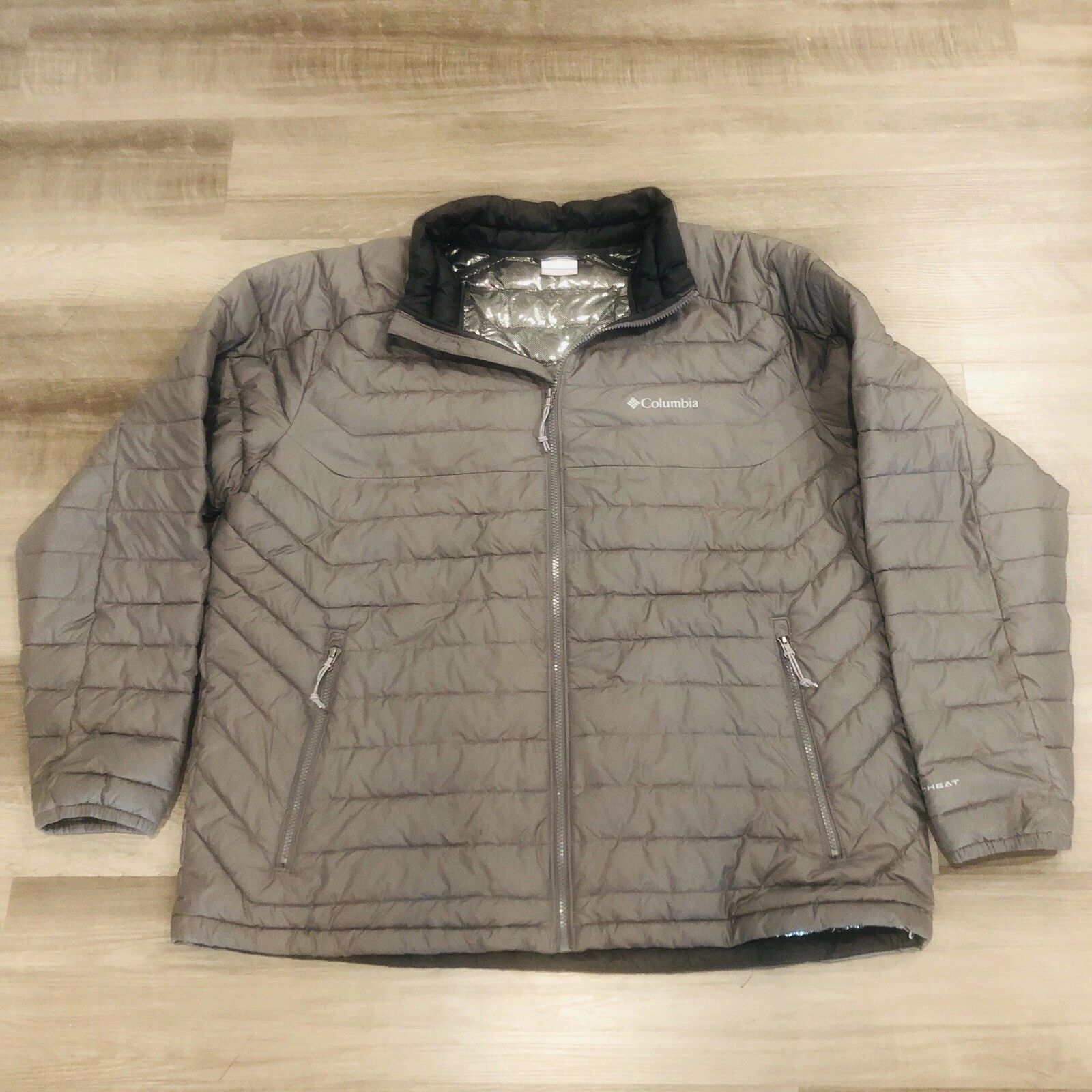 Columbia Jacket Men's XL Insulated Omni-Heat Gray EUC