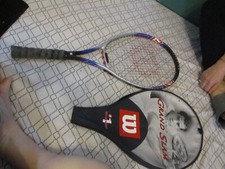 WILSON PETE SAMPRAS TITANIUM TENNIS RACQUET WITH POWER RIDGE AND COVER
