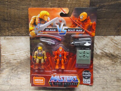 He-Man Vs Beast Man Mega Construx Pro Builders Masters of the Universe MOTU New
