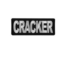 CRACKER 4" x 1.5" Funny iron on patch 6742 Biker G22 