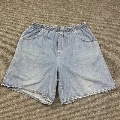 Vintage 90s Jean Shorts Womens 20 In Blue High Rise Denim